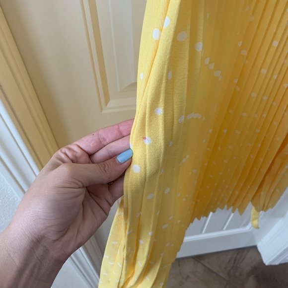NWT Lark + Grey Yellow Polka Dot Dress - Picture 4 of 5
